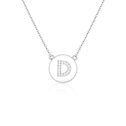 Casablanca Sterling Silver Initial Necklace (Choose Your Letter)