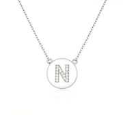Casablanca Sterling Silver Initial Necklace (Choose Your Letter)