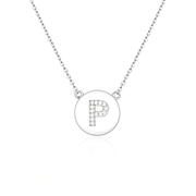 Casablanca Sterling Silver Initial Necklace (Choose Your Letter)
