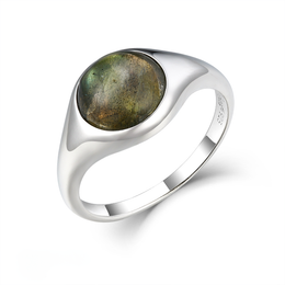 Casablanca Labradorite Cabochon Sterling Silver Ring