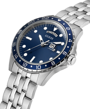 GUESS Mens Silver Tone Day/Date Watch - GW0220G1