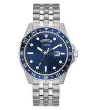 GUESS Mens Silver Tone Day/Date Watch - GW0220G1