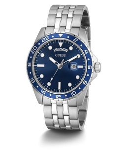 GUESS Mens Silver Tone Day/Date Watch - GW0220G1