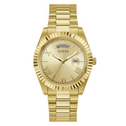 GUESS Mens Gold Tone Day/Date Watch - GW0265G2