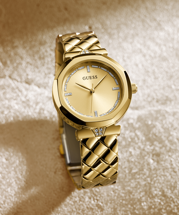 GUESS Gold Tone Women's Analog Watch