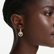Swarovski Hyperbola Yellow Gold-Tone Circular Drop Earrings