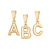 10KT Yellow Gold Initial Letter Pendant