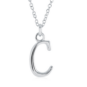 Italgem Stainless Steel Cursive Letter Necklace (Choose Your Initial)