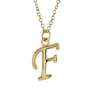 Italgem Stainless Steel Cursive Letter Necklace (Choose Your Initial)