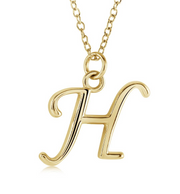 Italgem Stainless Steel Cursive Letter Necklace (Choose Your Initial)