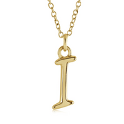 Italgem Stainless Steel Cursive Letter Necklace (Choose Your Initial)