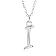 Italgem Stainless Steel Cursive Letter Necklace (Choose Your Initial)