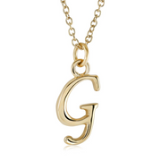 Italgem Stainless Steel Cursive Letter Necklace (Choose Your Initial)
