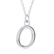 Italgem Stainless Steel Cursive Letter Necklace (Choose Your Initial)