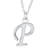Italgem Stainless Steel Cursive Letter Necklace (Choose Your Initial)
