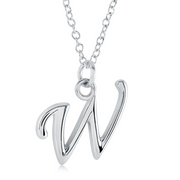 Italgem Stainless Steel Cursive Letter Necklace (Choose Your Initial)