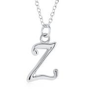 Italgem Stainless Steel Cursive Letter Necklace (Choose Your Initial)