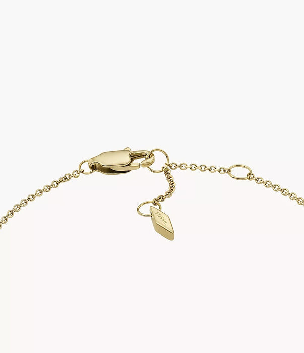 Fossil Stainless Steel Yellow Gold Heart Bracelet