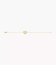 Fossil Stainless Steel Yellow Gold Heart Bracelet