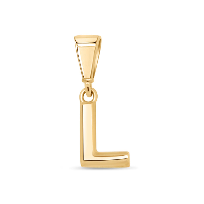 10KT Yellow Gold Initial Letter Pendant
