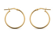Casablanca Yellow Gold Plated Large Smooth Hoop Earrings