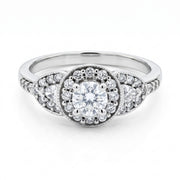 0.47 CT I2 H VG Natural Mined Engagement Ring in 14KT White Gold