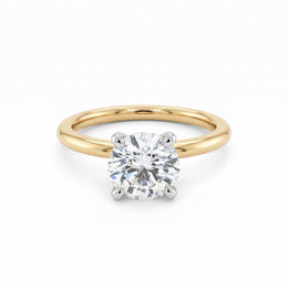 2.00CT Lab Grown Round Solitaire Diamond Engagement Ring in 14KT Yellow Gold
