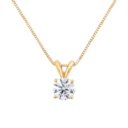 0.25CTW Lab Grown Yellow Gold Diamond Pendant