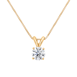 0.15CTW Lab Grown Yellow Gold Diamond Pendant