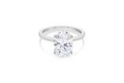 3.00CT Lab Grown White Gold Oval Solitaire Engagement Ring