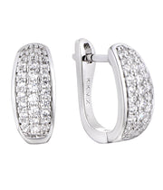 Casablanca Sterling Silver CZ Hoop Earrings