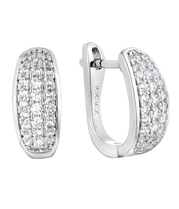 Casablanca Sterling Silver CZ Hoop Earrings