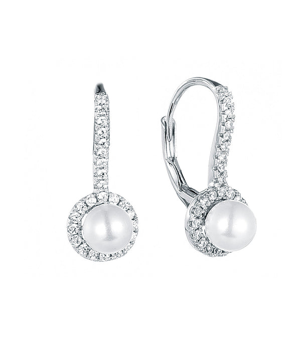 Casablanca Sterling Silver & Pearl Earrings