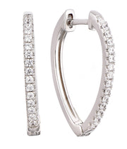 Casablanca Sterling Silver CZ Hoop Earrings