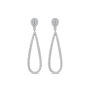 Casablanca Silver Open Teardrop Earrings