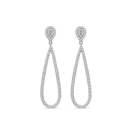 Casablanca Silver Open Teardrop Earrings