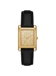 Michael Kors Women's Essex Black Leather Watch