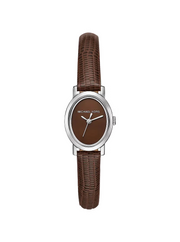 Michael Kors Women's Petite Maude Brown Leather Watch