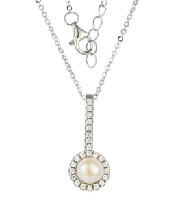 Casablanca Sterling Silver Pearl Necklace