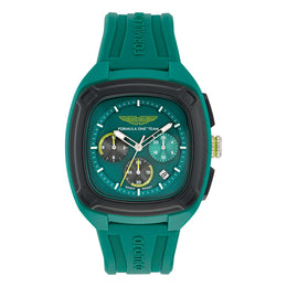 Aston Martin OVR Race-Ready Podium Green Silicone Strap Men's Watch - MTFO1F50143