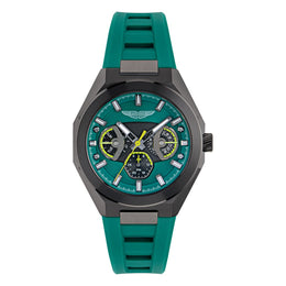 Aston Martin TKS Multifunction Podium Green Silicone Strap Men's Watch - MTRI1F5033E