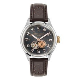 Aston Martin TS1 Automatic Skeletonized Black Dial Leather Strap Men's Watch - MTTS1F5013E