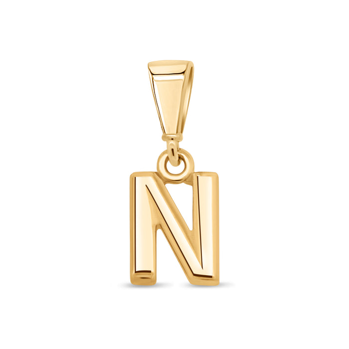 10KT Yellow Gold Initial Letter Pendant