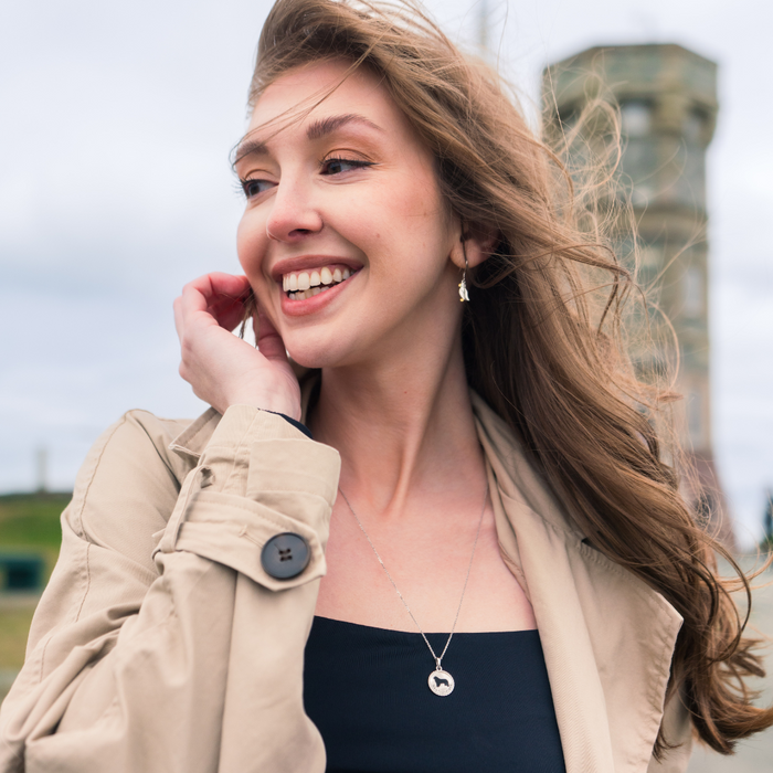 Casablanca Newfoundland Dog Sterling Silver Pendant
