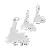 Sterling Silver Newfoundland Map Pendant by Casablanca