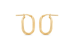 Casablanca Gold Plated U-Hoop Earrings