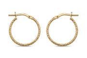 Casablanca Yellow Gold Plated Small Fine Hoop Earrings