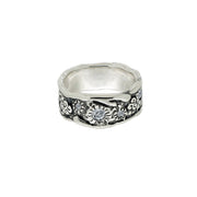Keith Jack Sterling Silver Rocks & Rivers CZ Ring