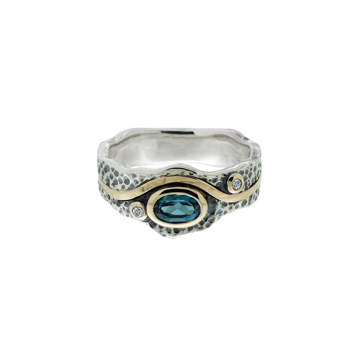Keith Jack Two-Tone Oval Rocks & River Ring