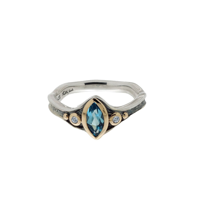 Keith Jack Two-Tone Marquise Rocks & River Ring